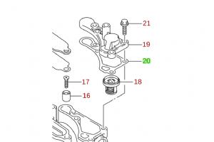 Suzuki DF2.5 Thermostat Housing Gasket 17685-97J01-000 (click for enlarged image)